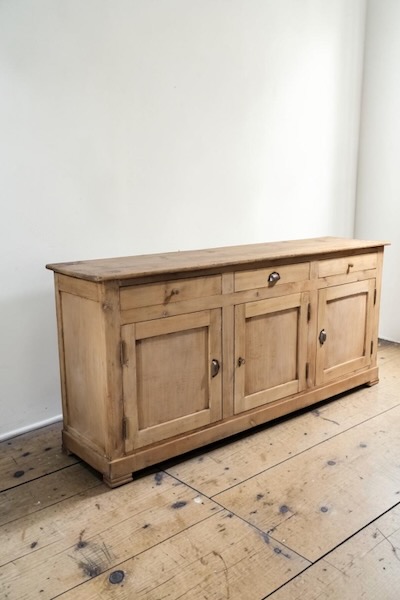 meuble de metier ancienne enfilade de commerce bois brut clmair